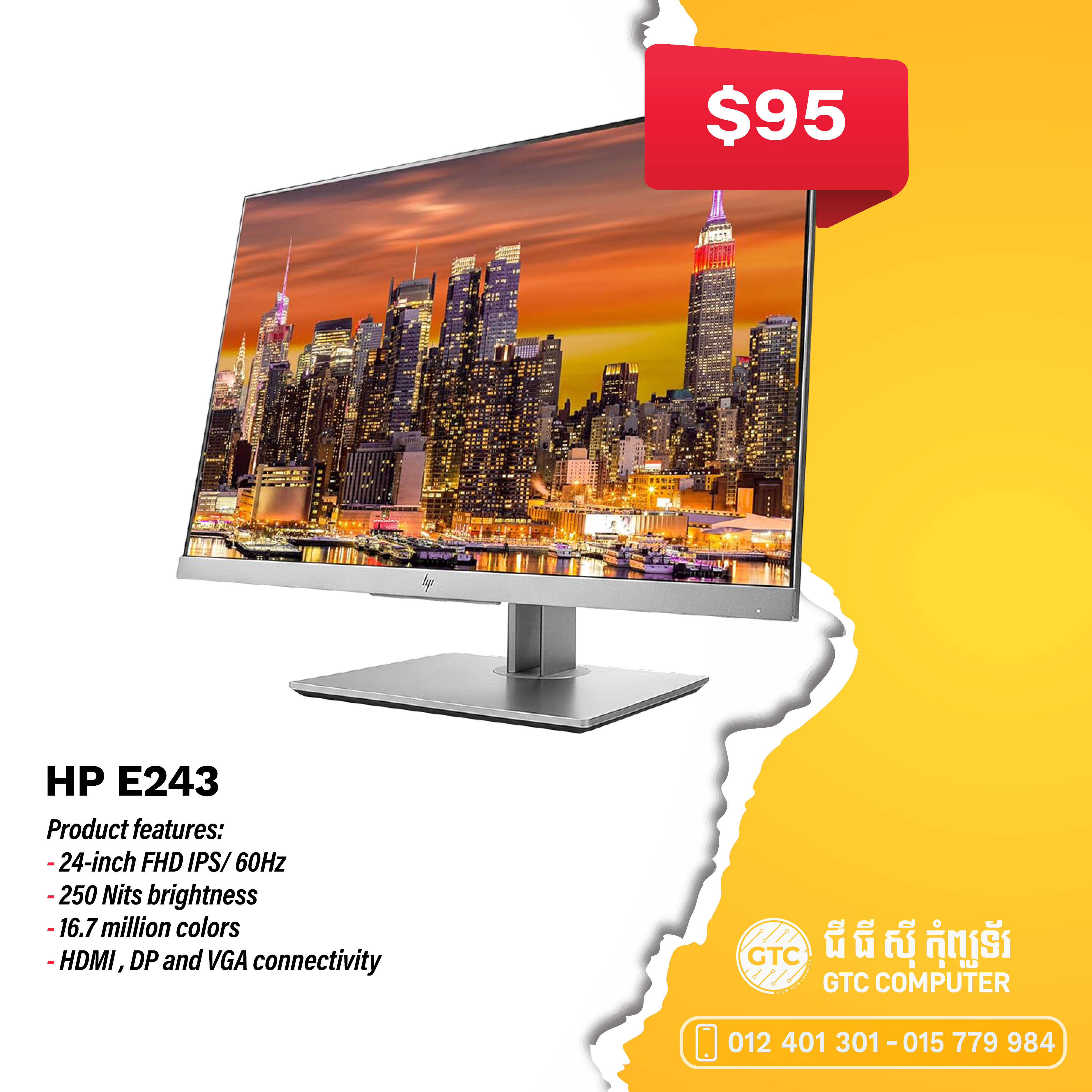 HP E243 24inch FHD 60Hz